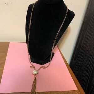Vintage faux pearls necklace 30”